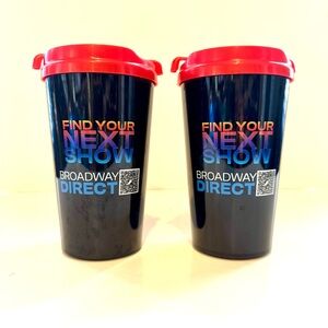 2 Broadway Show Souvenir Tumblers Travel Tumblers Black/Red 16oz
